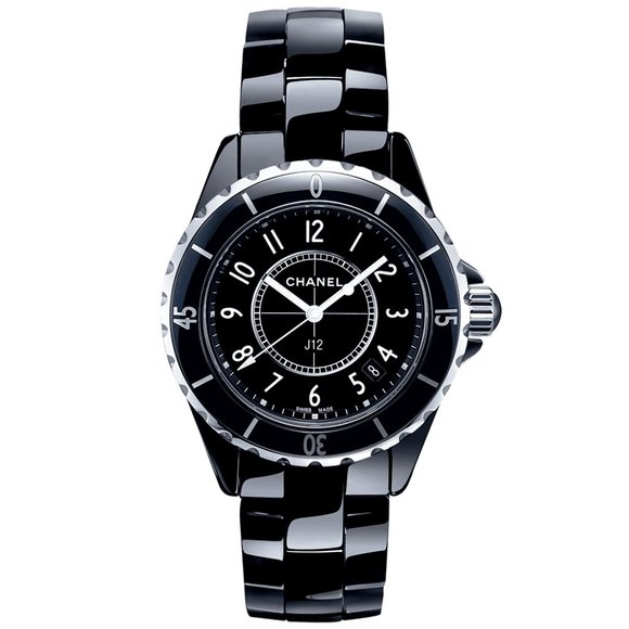 UPDATED PICTURES :) 98% NEW CHANEL J12 BLACK WATCH - Picture 1 of 10